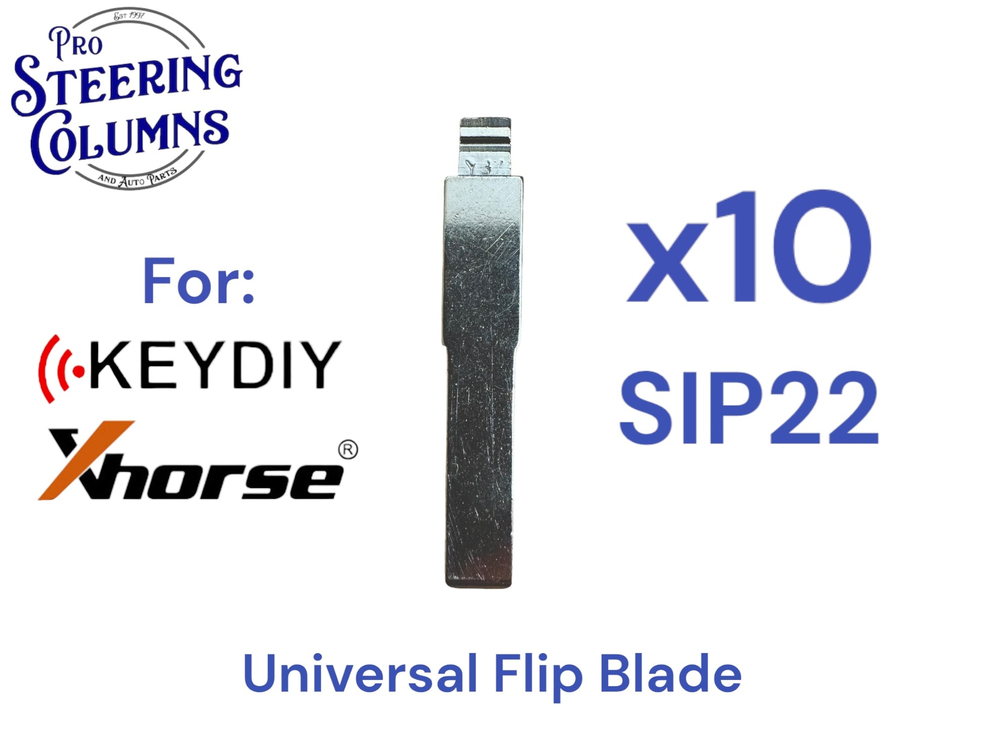10x Xhorse Keydiy Universal Flip Key Remote Key Blades Dodge Fiat Jeep SIP22