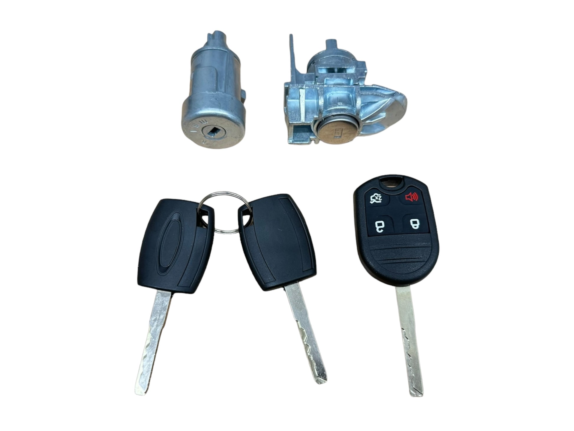 12-18 Ford Focus Ignition & Door Lock Cylinder Set With 3 Chip Keys New