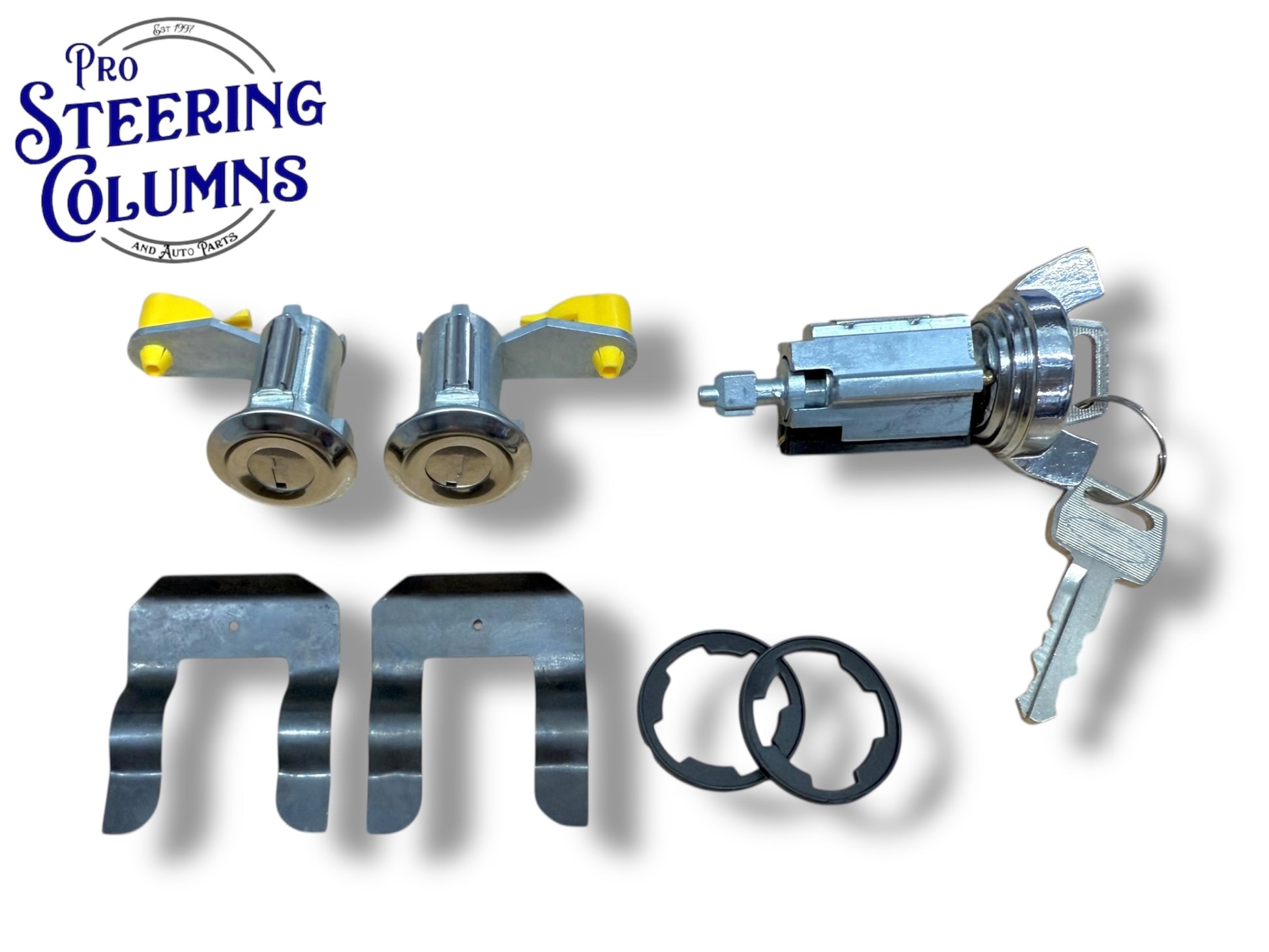 1980-1991 Ford F-150 F-250 F-350 Bronco Ignition & Door Lock Cylinder Set (Keyed Alike)