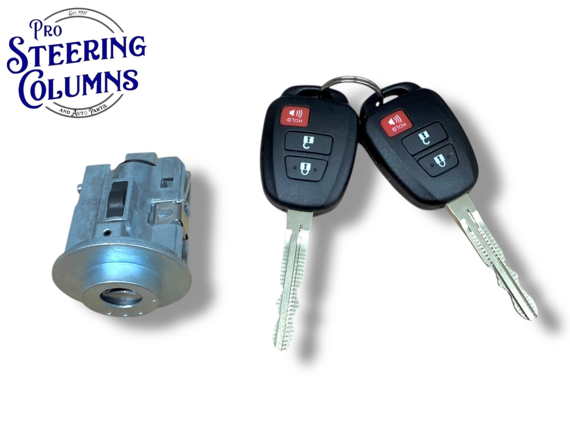 13 & Up Toyota Tundra Highlander Rav4 Ignition Lock Cylinder With 2 Remote Keys New
