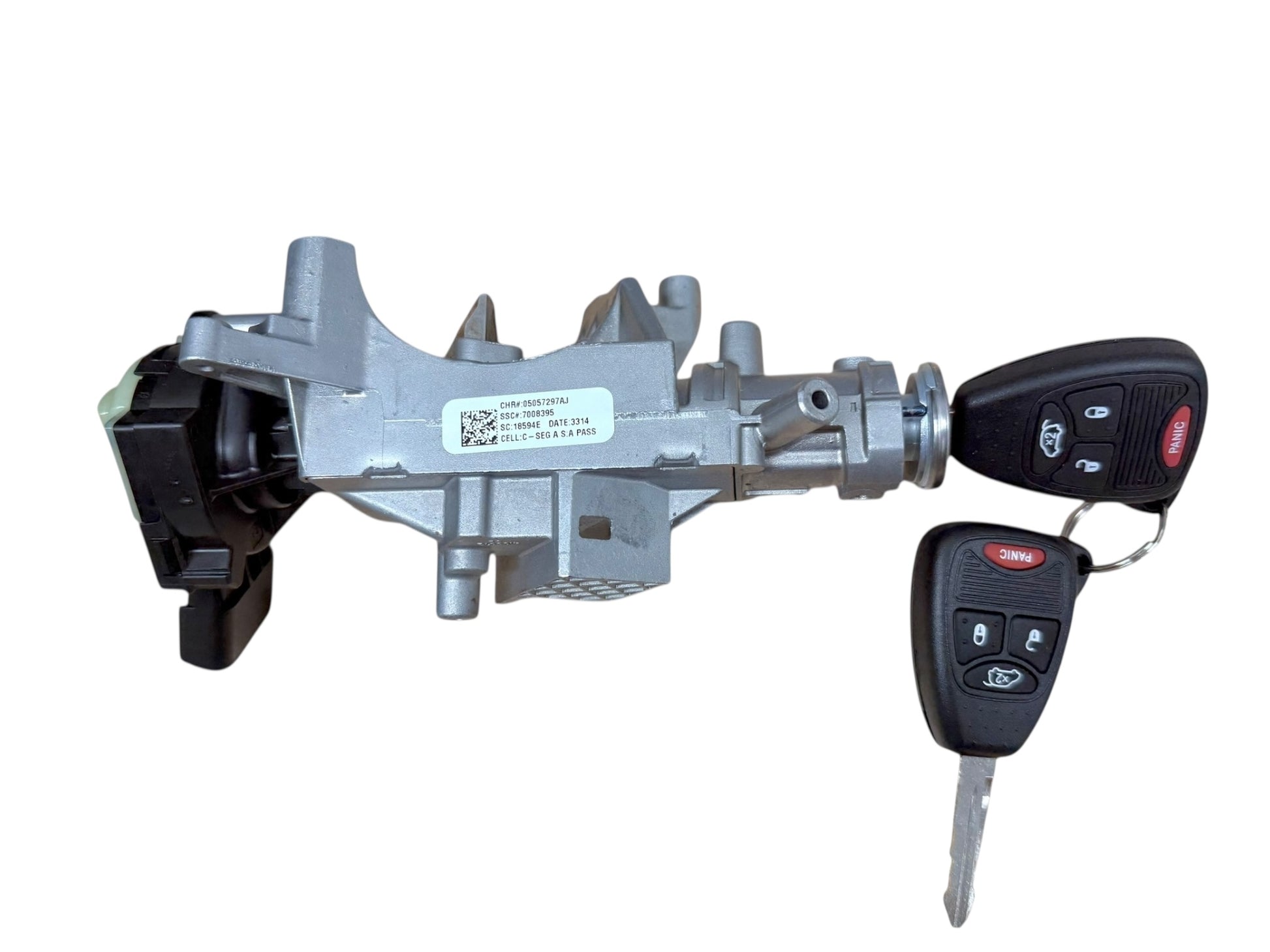 06-18 Chrysler Dodge Jeep Ignition Lock Assembly With 2 Remote Keys 4-Button New 68054822AB
