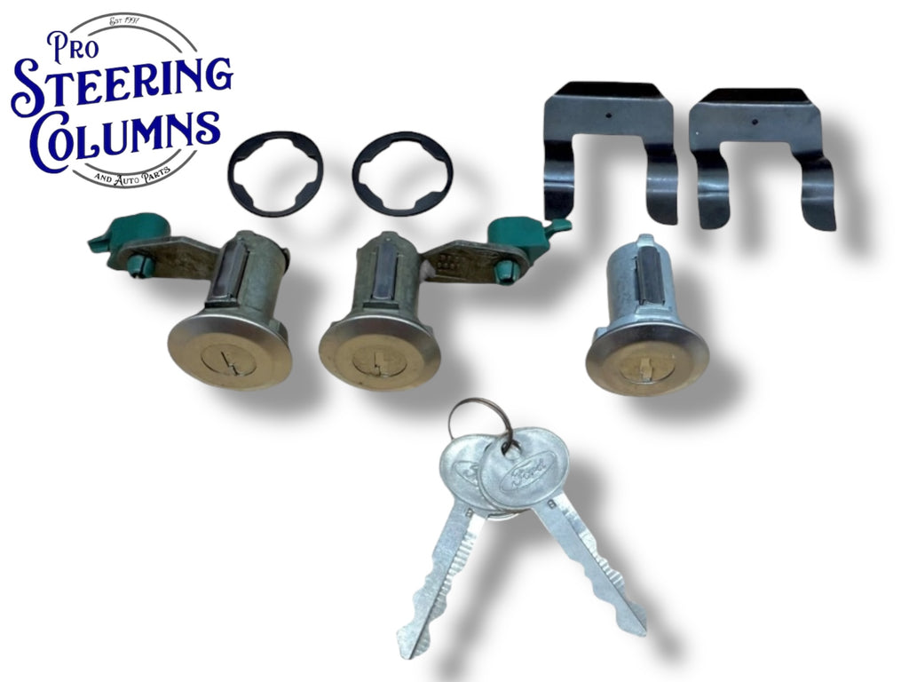 78-96 Ford Bronco Door & Electric Tailgate Door Lock Cylinder Set Logo Keys (Keyed Alike)