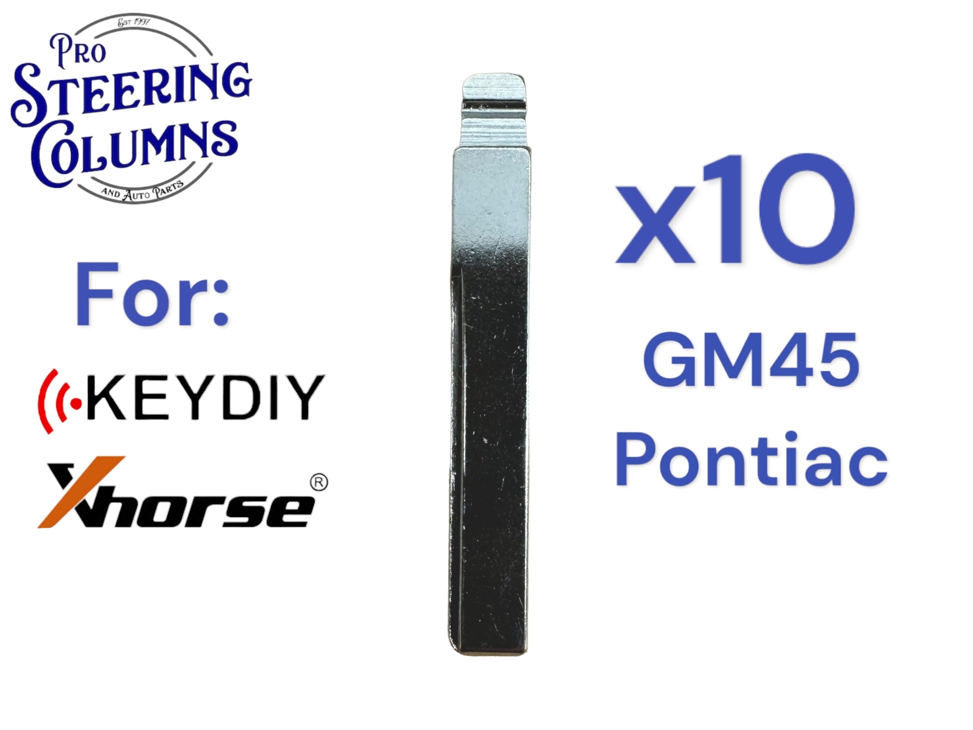10x Xhorse Keydiy Universal Flip Key Remote Key Blades Pontiac GM45