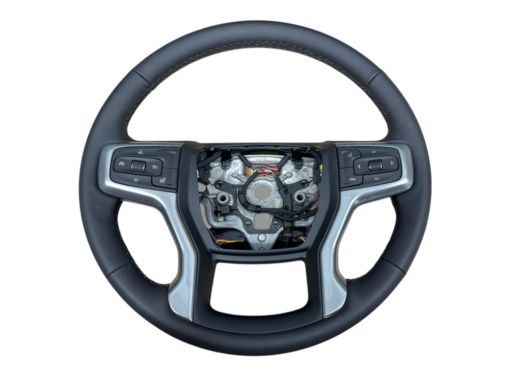 19-23 GM Silverado 1500 Steering Wheel Leather Black With Heat New OEM 84946341