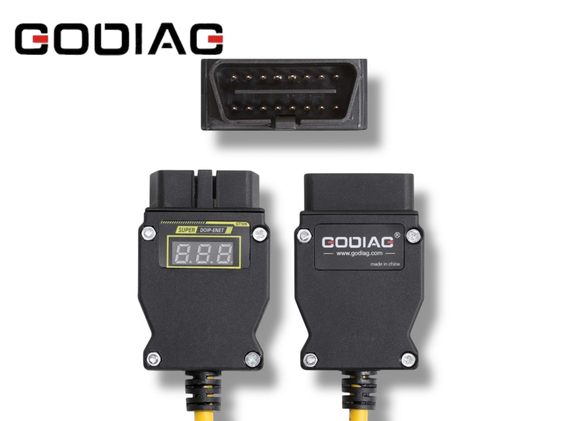 Godiag - GT109 -  DOIP ENET with Voltage Display for DOIP Diagnosis Programming Coding for Audi BMW Benz VW