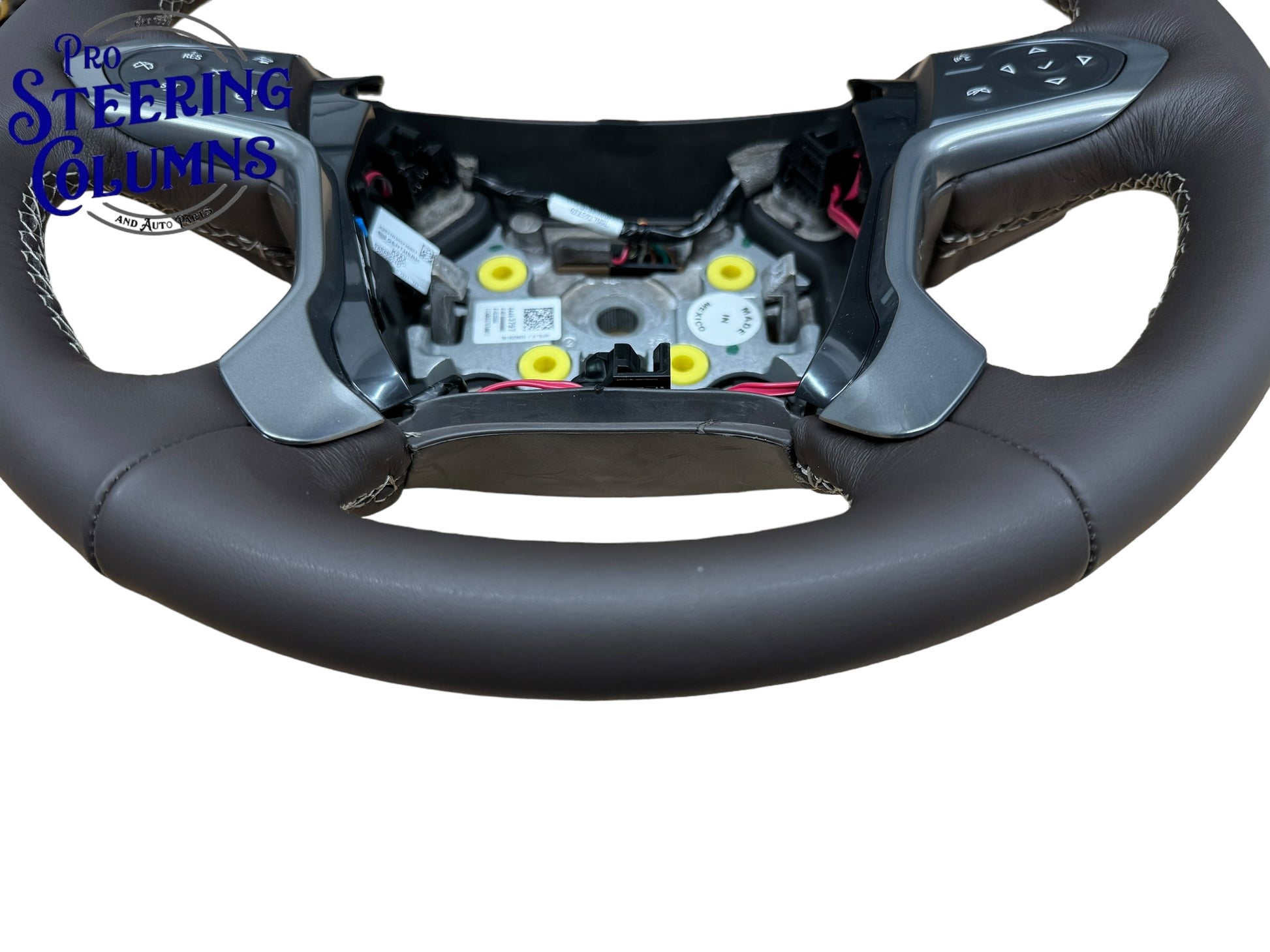 14-19 GM Silverado Sierra Tahoe Suburan Leather Cocoa Brown Steering Wheel New OEM 84483797