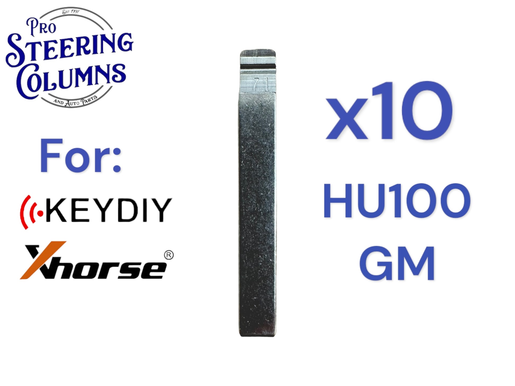 10x Xhorse Keydiy Universal Flip Key Remote Key Blades GM HU100