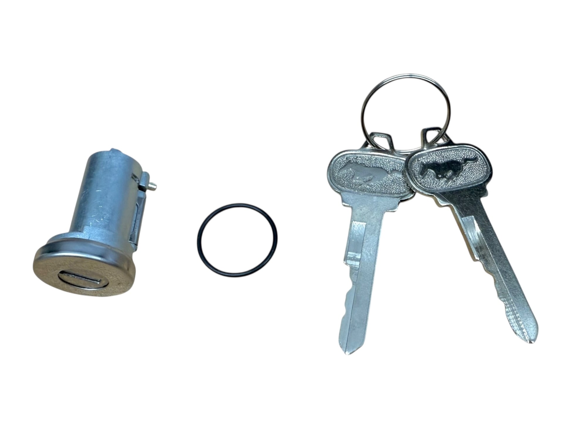 64-66 Ford Mustang Trunk Lock Cylinder With 2 Pony Logo Keys New