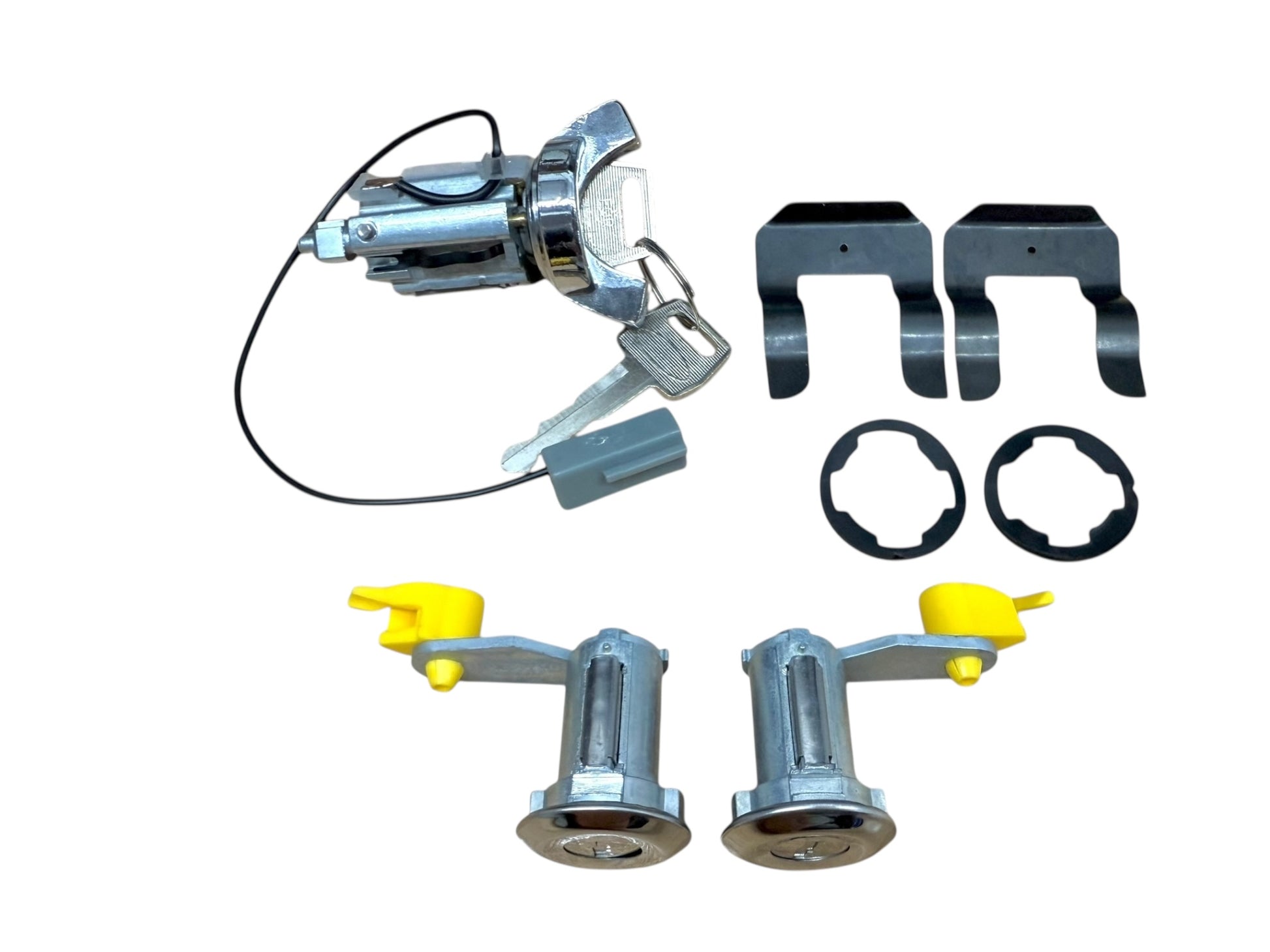 81-93 Ford Mustang Ignition & Door Lock Cylinder Set Chrome New (Keyed Alike)