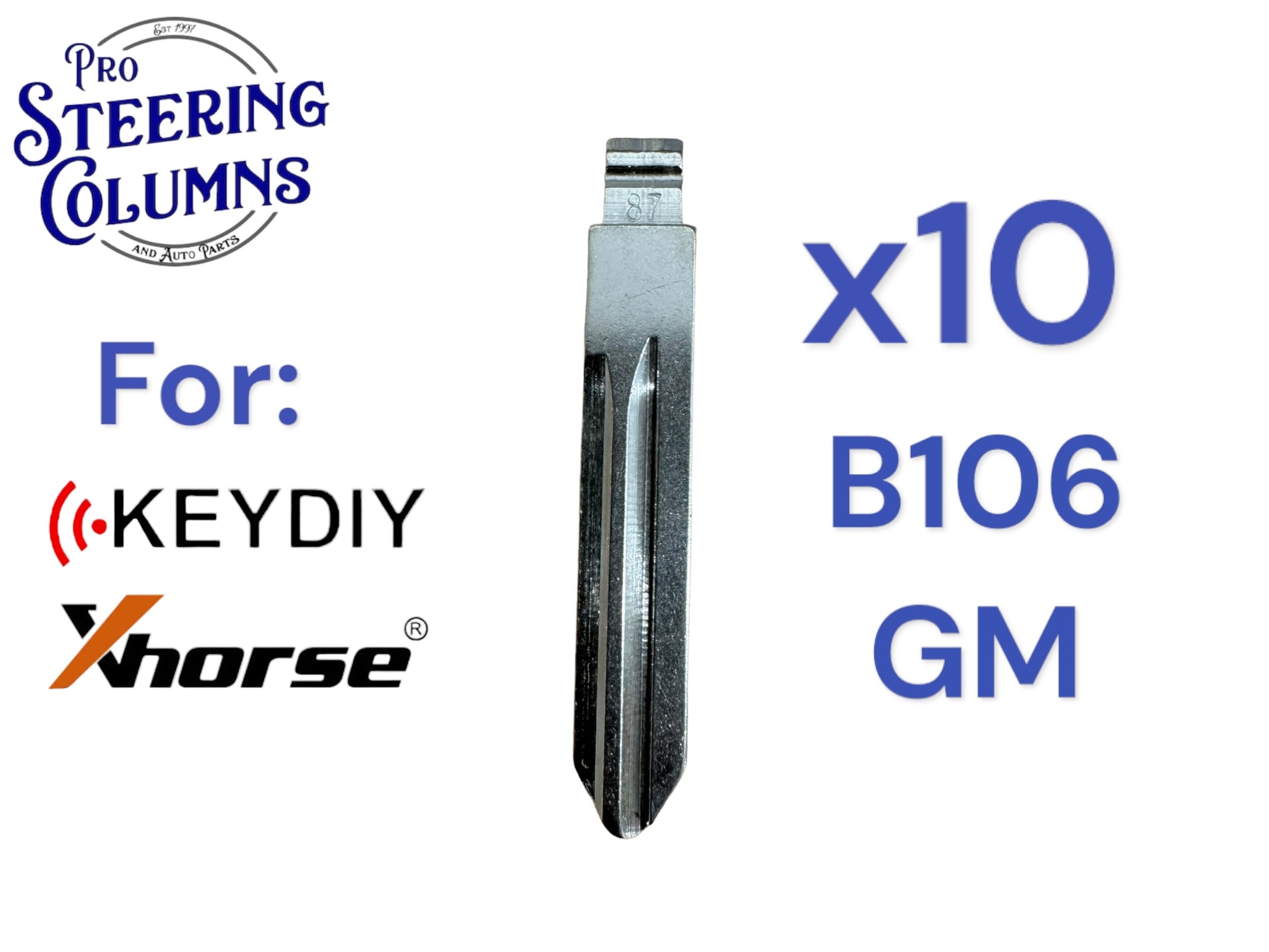 10x Xhorse Keydiy Universal Flip Key Remote Key Blades GM B106