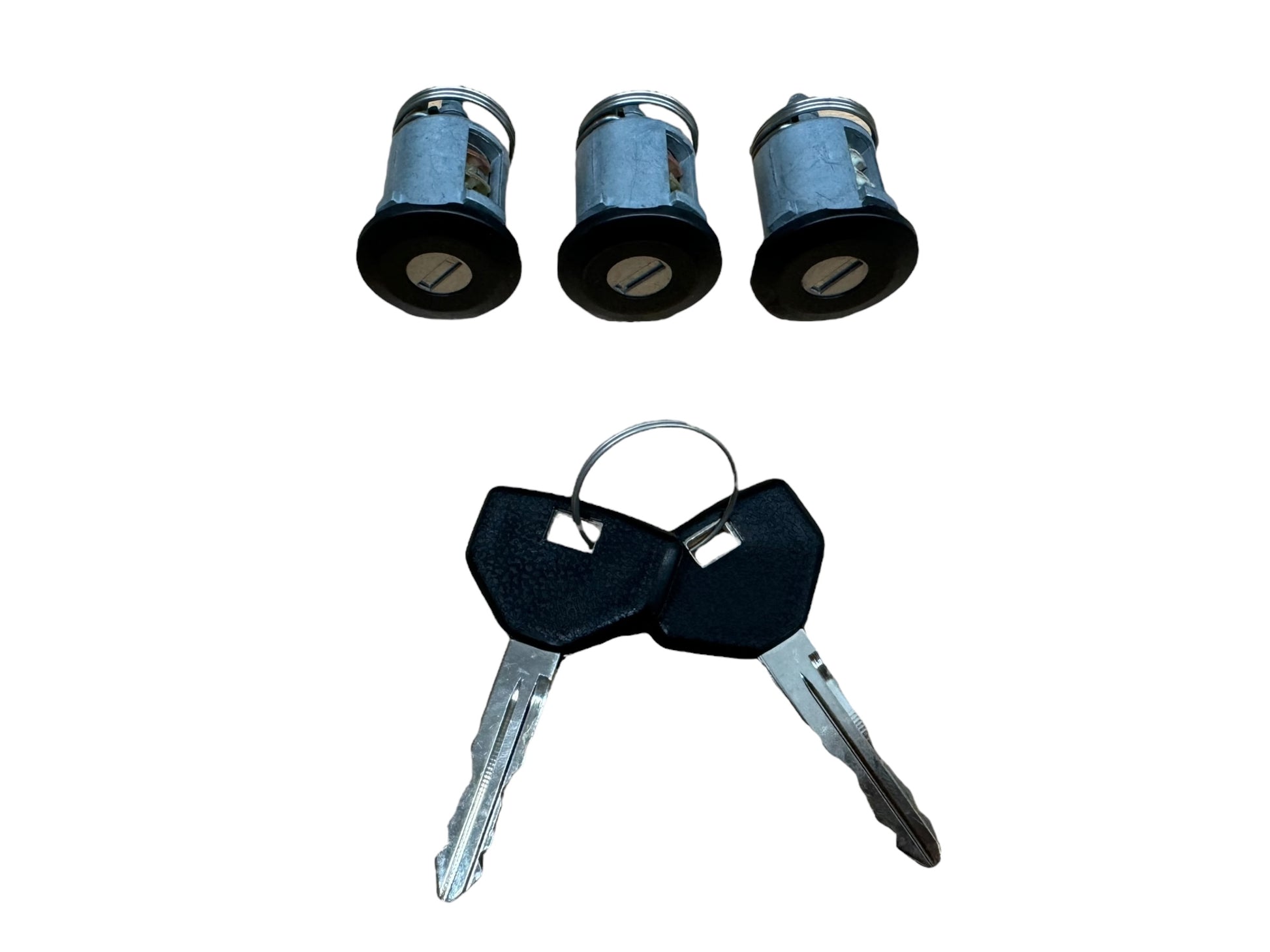 91-00 Jeep Wrangler Door Lock Cylinder Set 3 Locks Black New 4746311