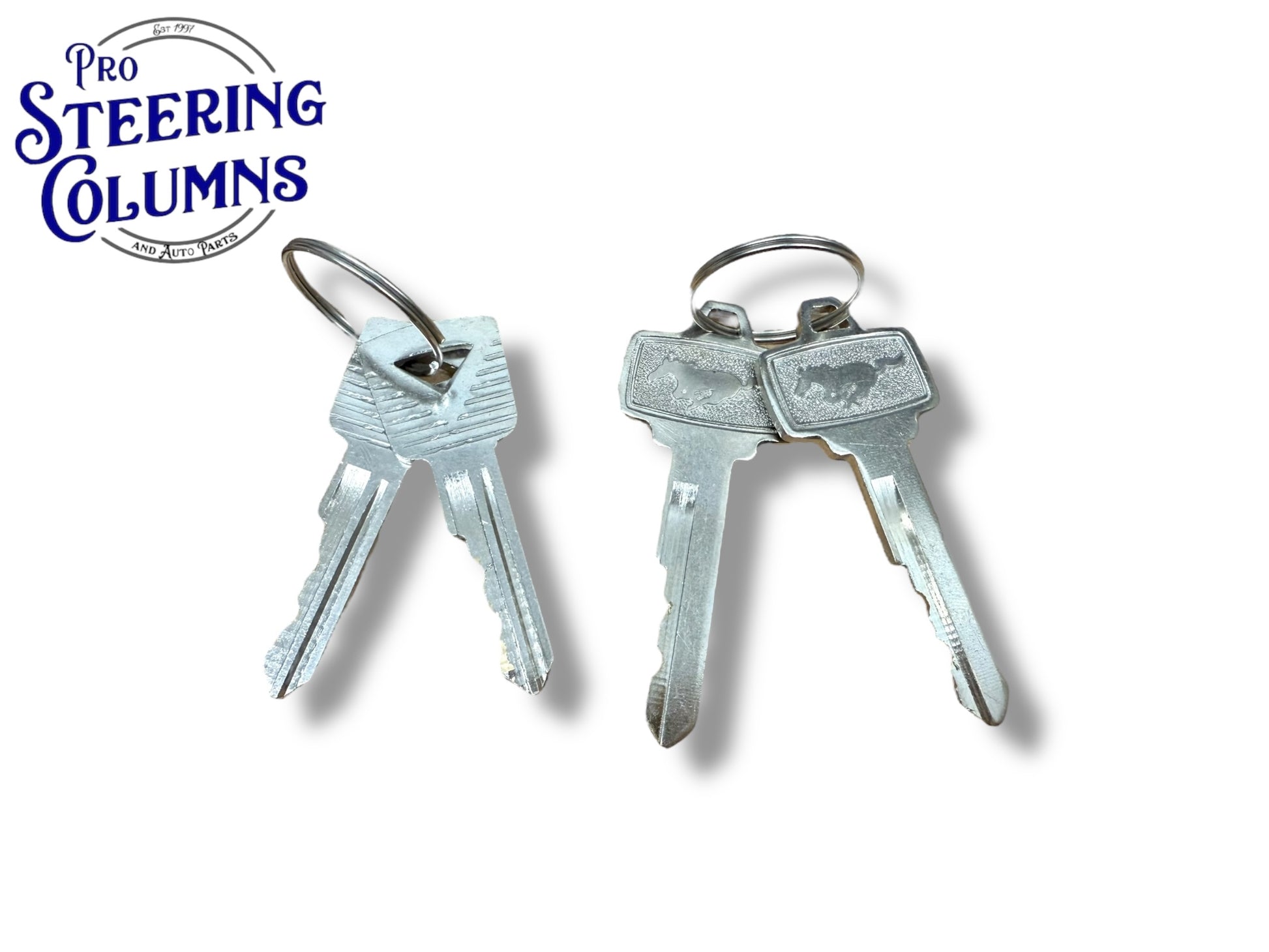64-66 Ford Mustang Ignition & Door Lock Set Pony Logo Keys New (Keyed Alike)