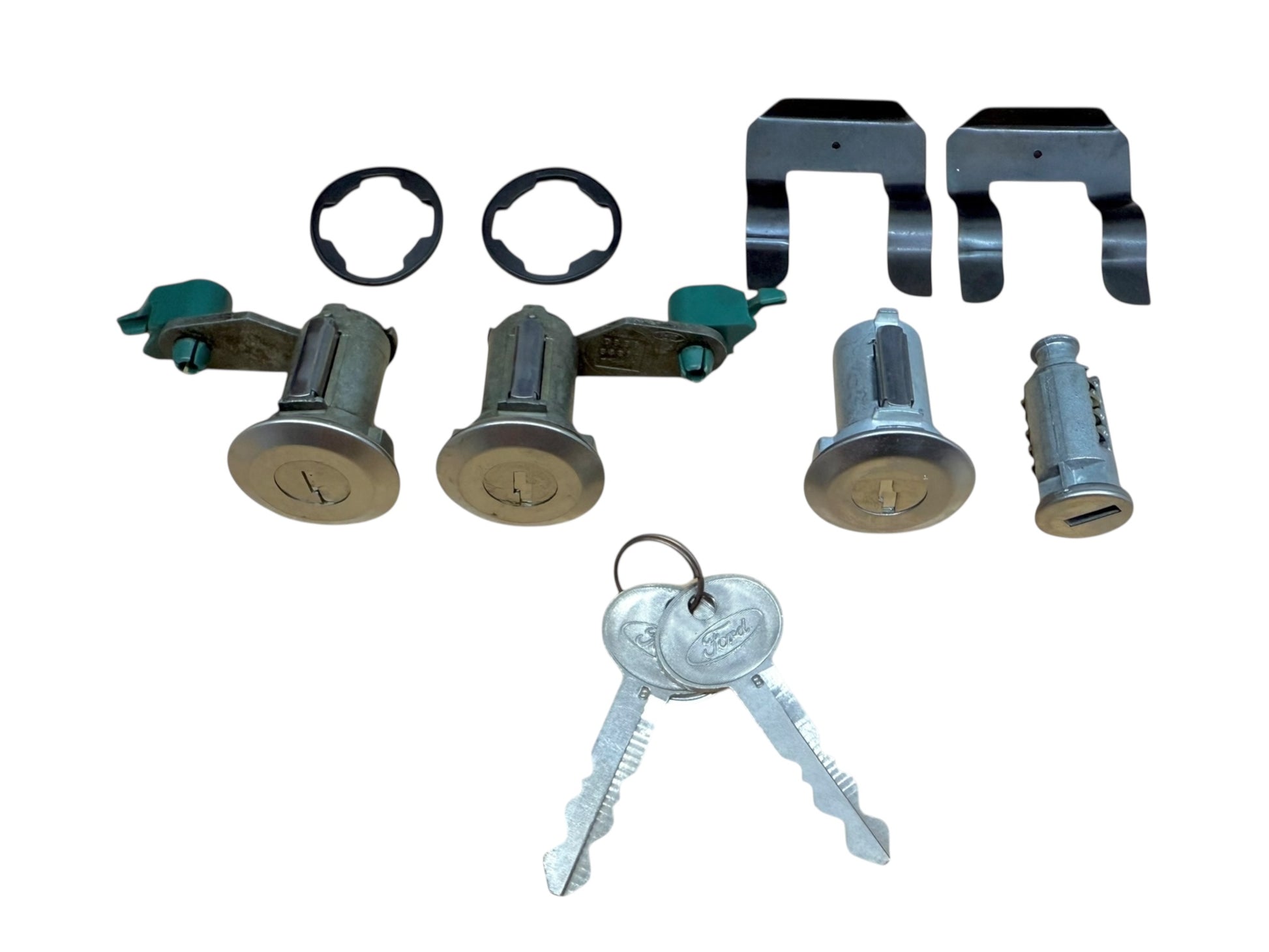 78-96 Ford Bronco Door & Electric Tailgate Door Lock Cylinder Set Logo Keys (Keyed Alike)