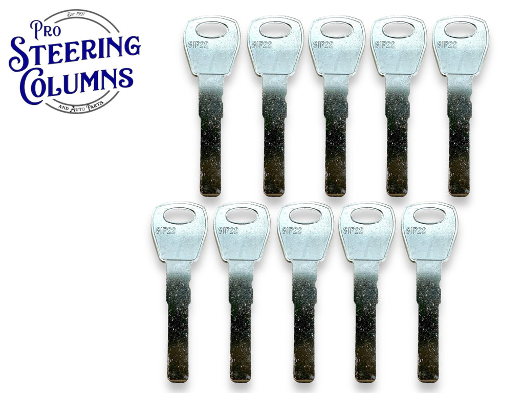 SIP22 Jeep Fiat Metal Service Key Blank New (10 Pack)