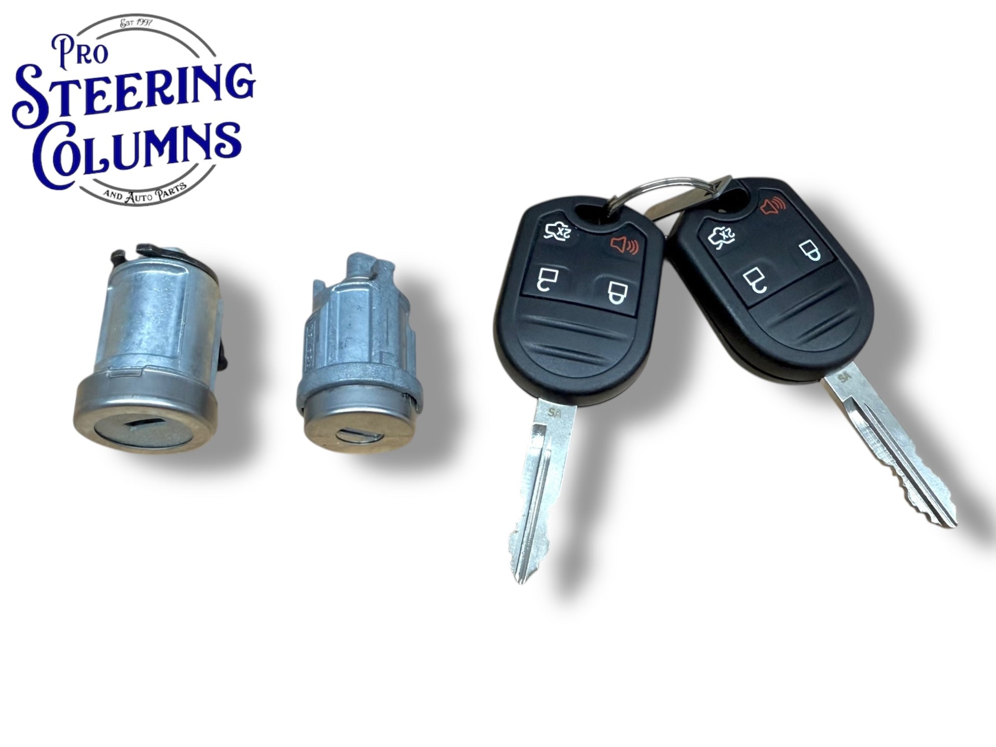 07-19 Ford Explorer Escape Focus Taurus Ignition & Door Lock Cylinder Set With 2 Remotes New