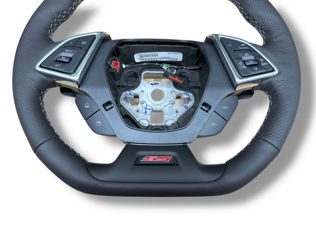 16-23 GM Camaro Black Leather Steering Wheel Paddle Shift New OEM 87865410