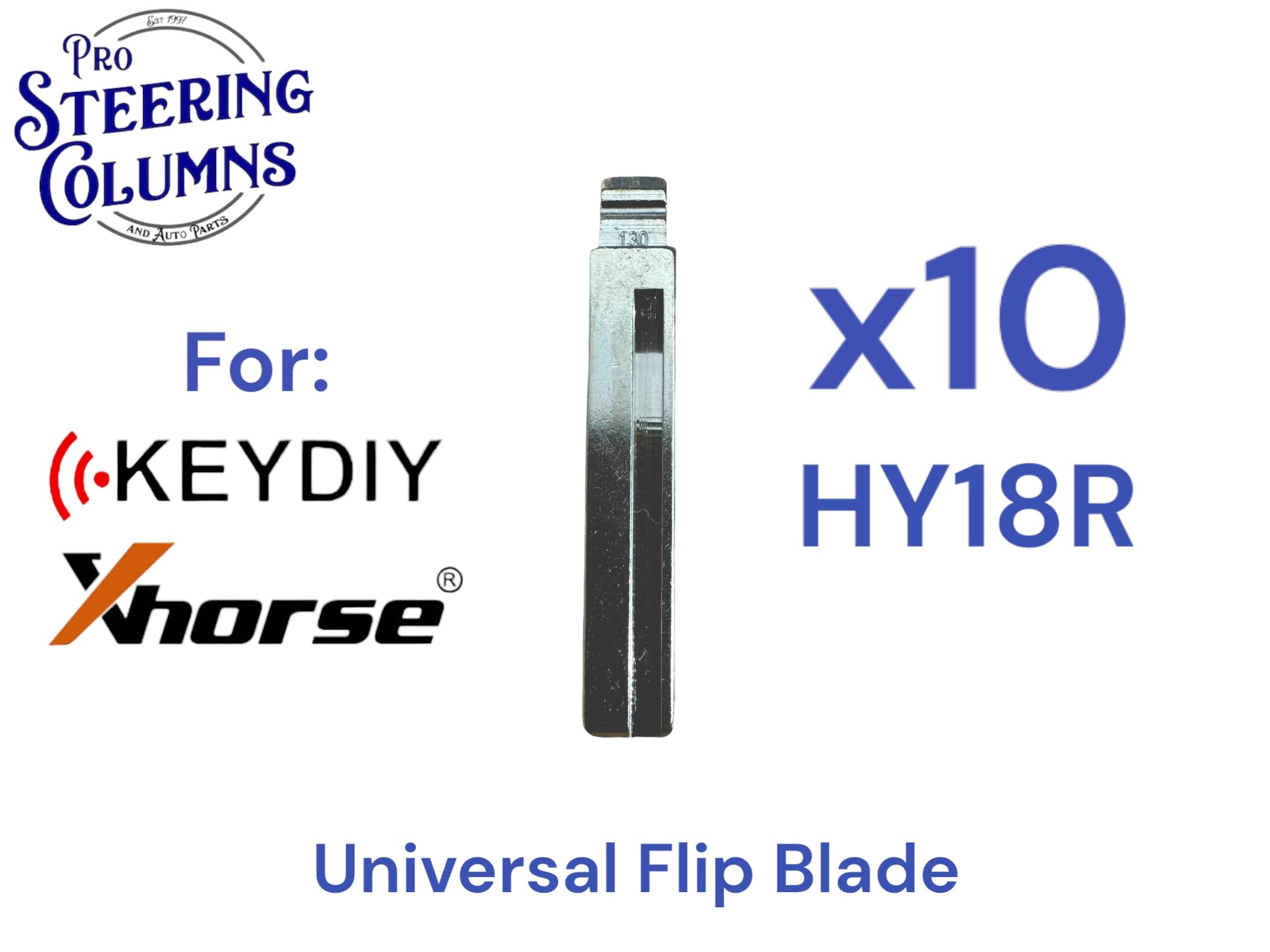 10x Xhorse Keydiy Universal Flip Key Remote Key Blades Kia Hyundai HY18R