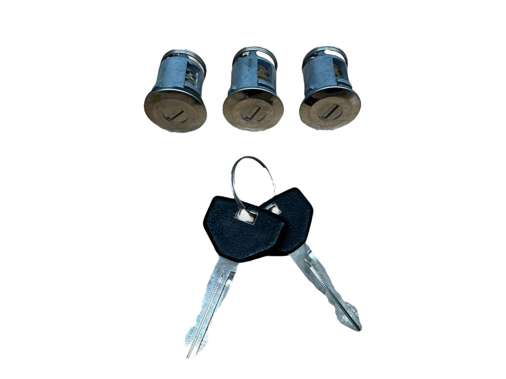91-00 Jeep Wrangler Door Lock Cylinder Set 3 Locks Chrome New 4746311