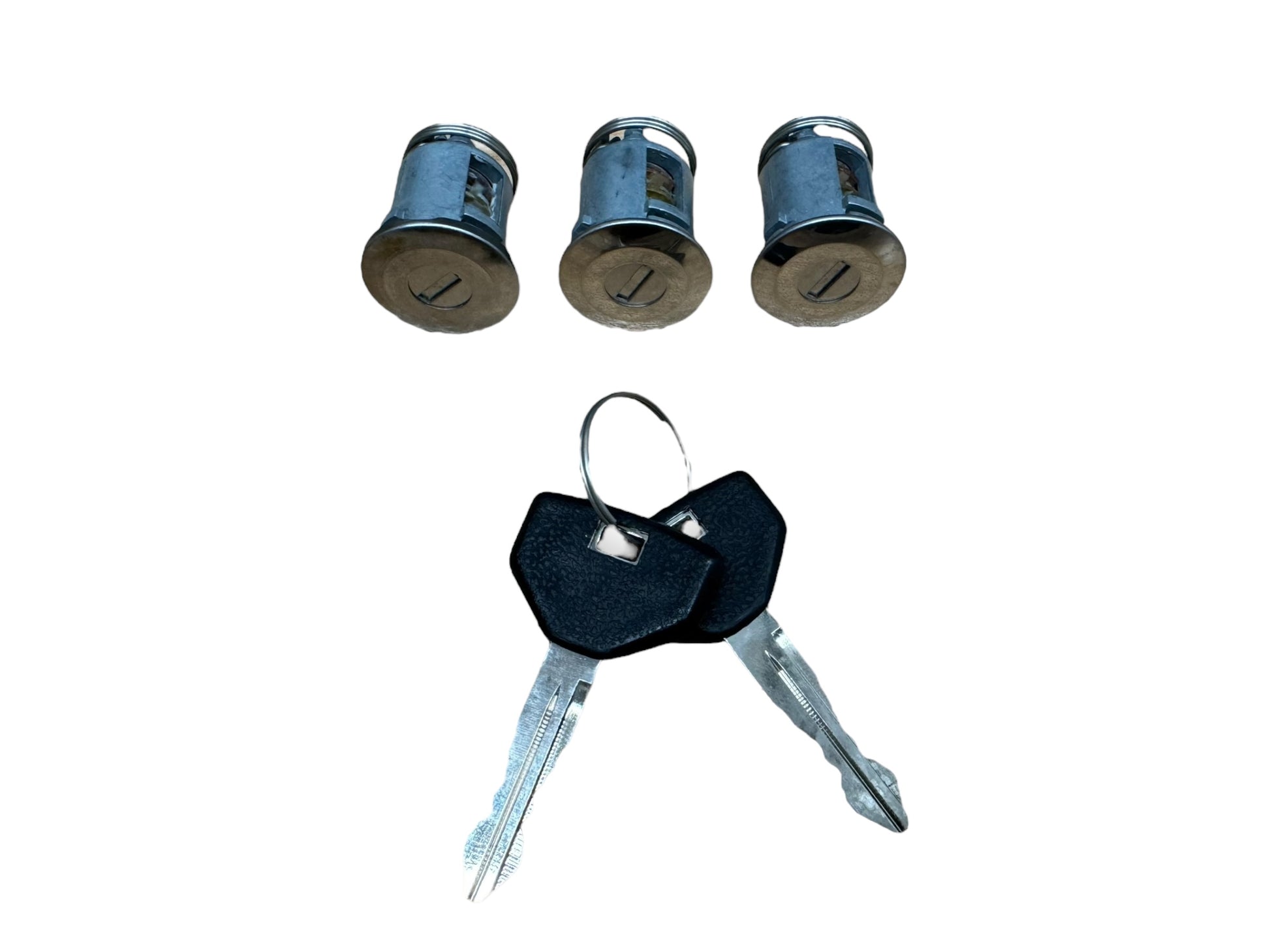 91-00 Jeep Wrangler Door Lock Cylinder Set 3 Locks Chrome New 4746311