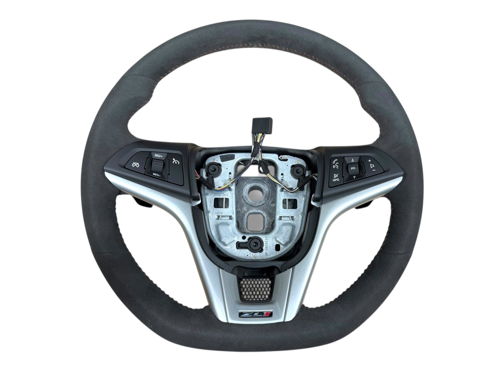 12-15 Chevrolet Camaro Black Suede Steering Wheel Paddle Shift New OEM 22896548
