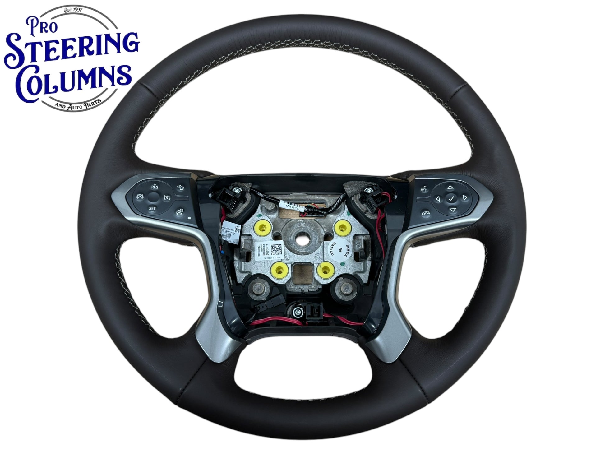14-19 GM Silverado Sierra Tahoe Suburan Leather Cocoa Brown Steering Wheel New OEM 84483797