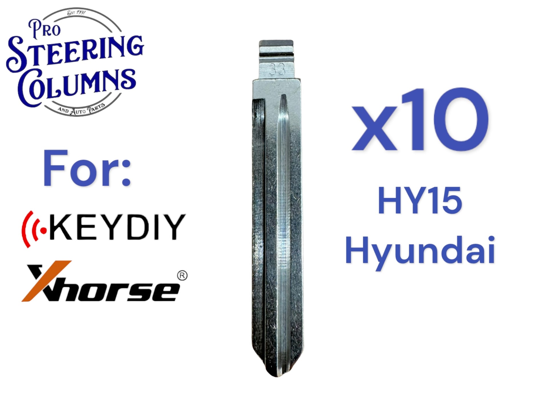 10x Xhorse Keydiy Universal Flip Key Remote Key Blades Kia Hyundai HY15