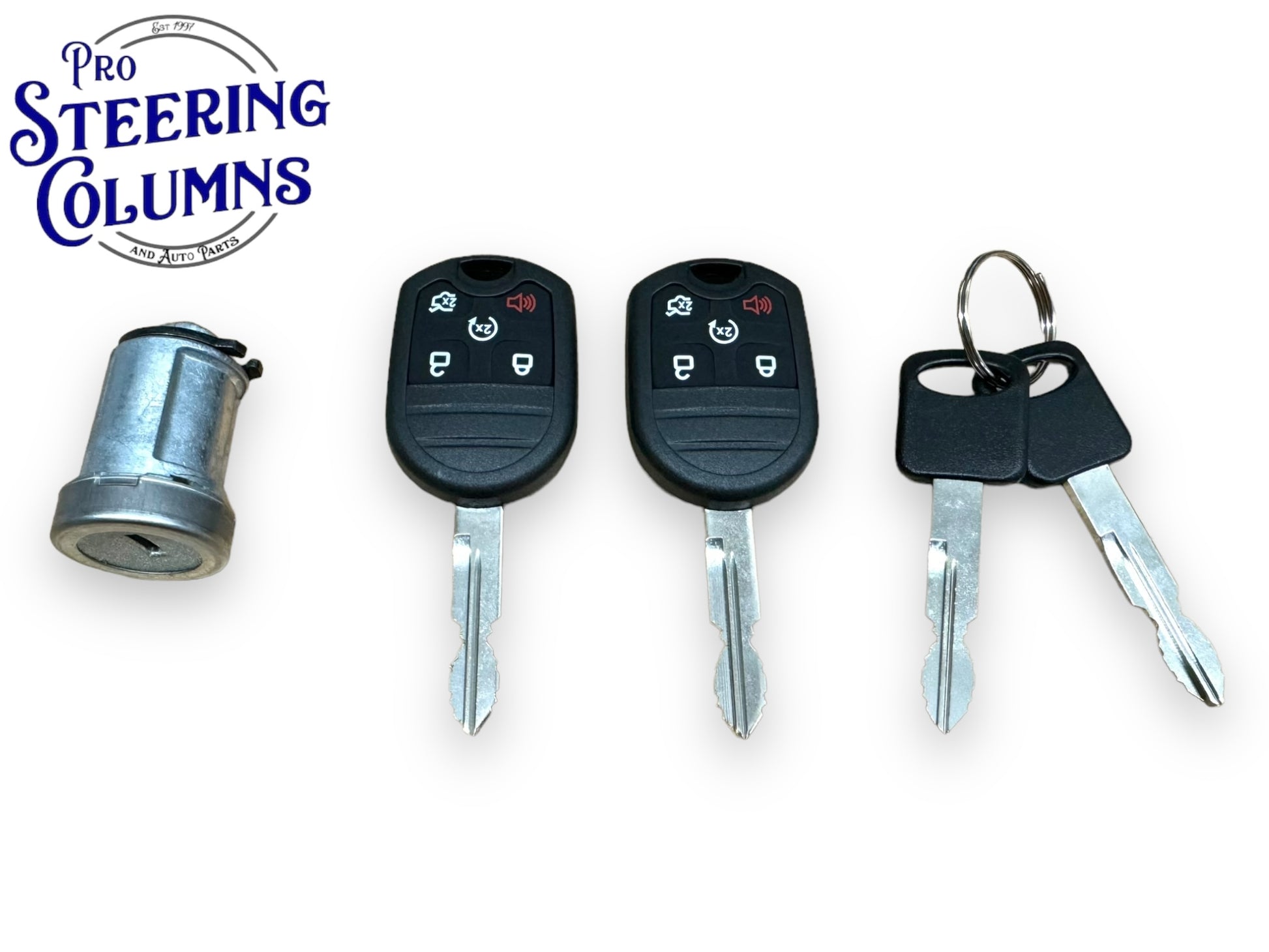 12-15 Explorer Expedition Flex Taurus Ignition Lock Cylinder With 2 Remote Keys New AU5Z-11582-B