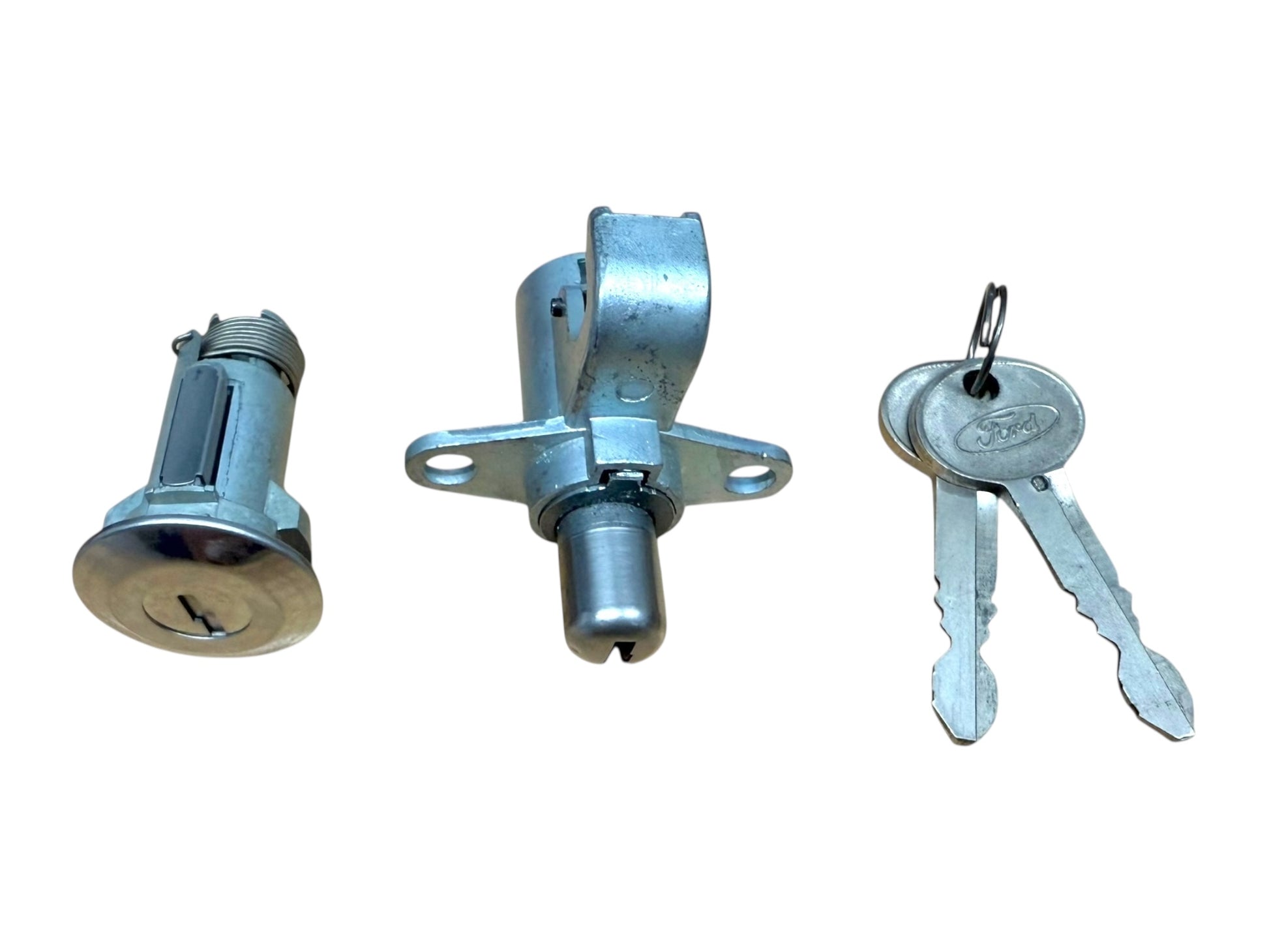 69-73 Ford Mustang Cougar Glovebox & Trunk Lock Cylinder Set New (Keyed Alike)