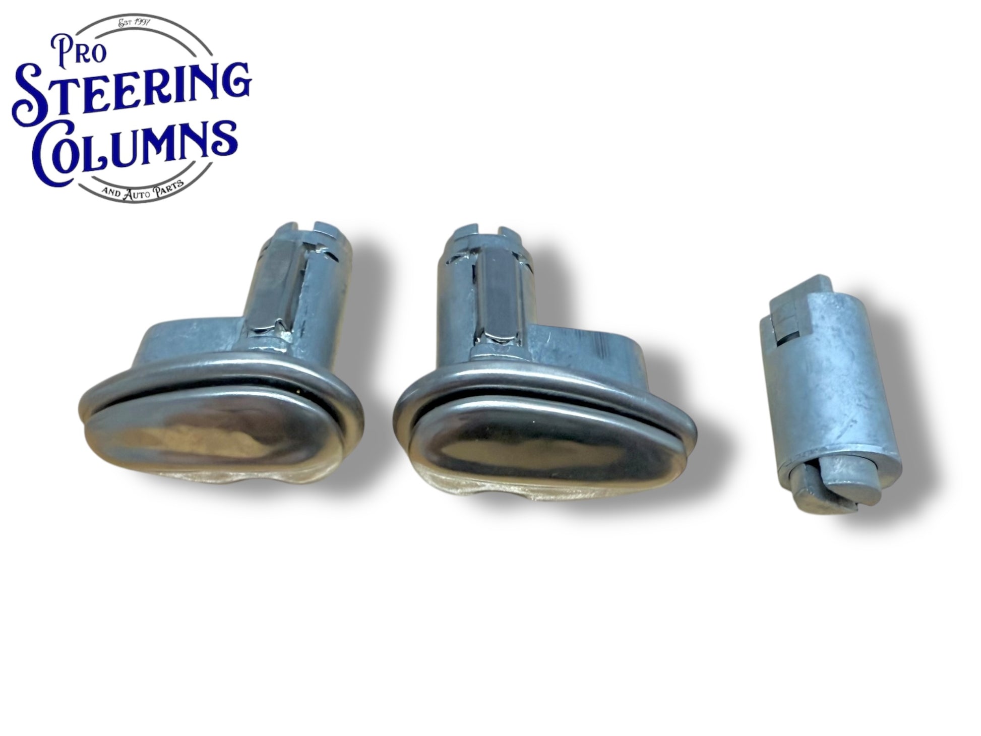 52-60 Ford Pickup Fairlane Galaxie Ignition & Door Lock Flip Cover Set New (Keyed Alike)