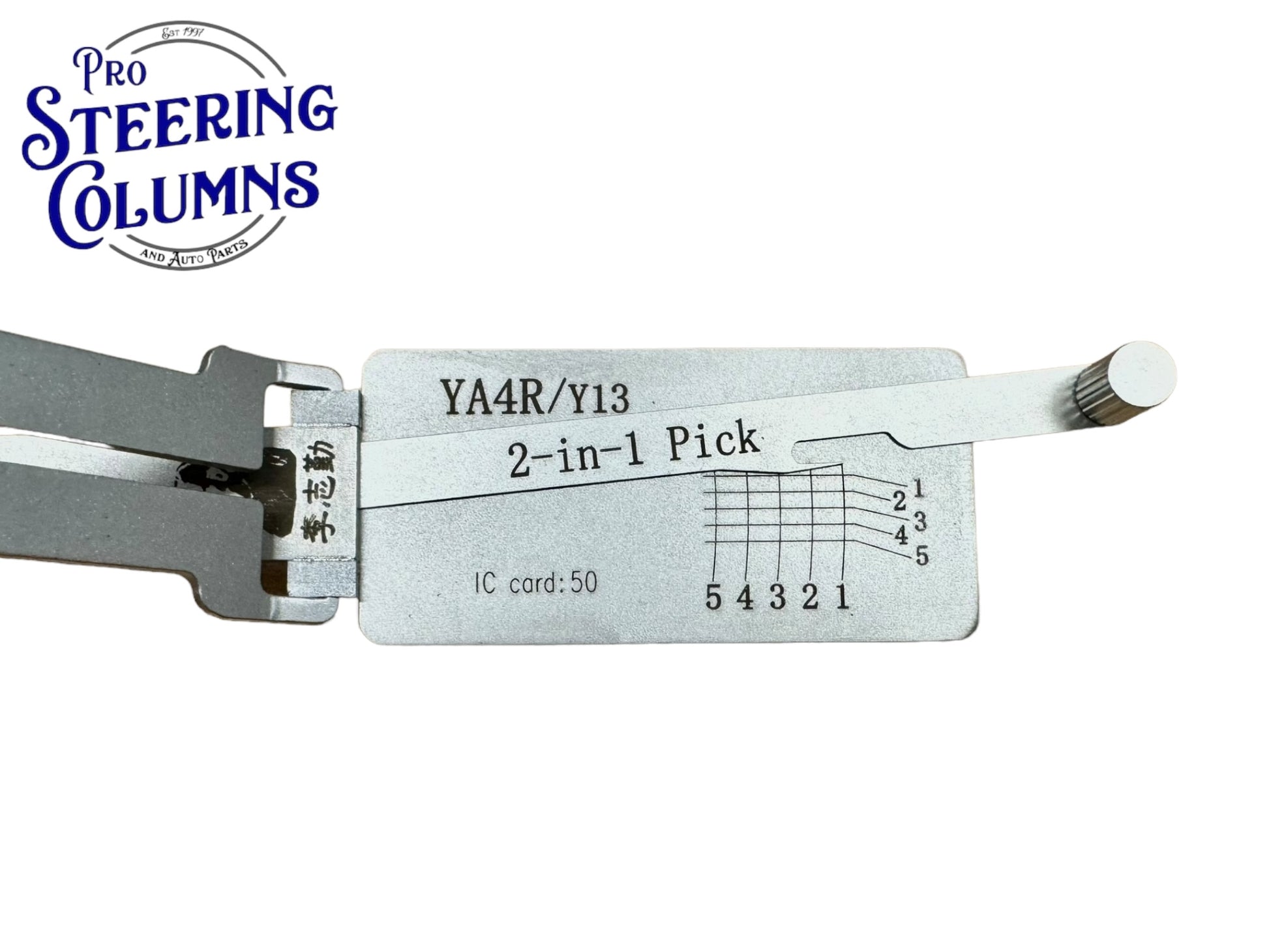 Original Lishi 2 in 1 YA4R Y13 Yale 5-Cut Pick & Decoder Anti Glare Ge