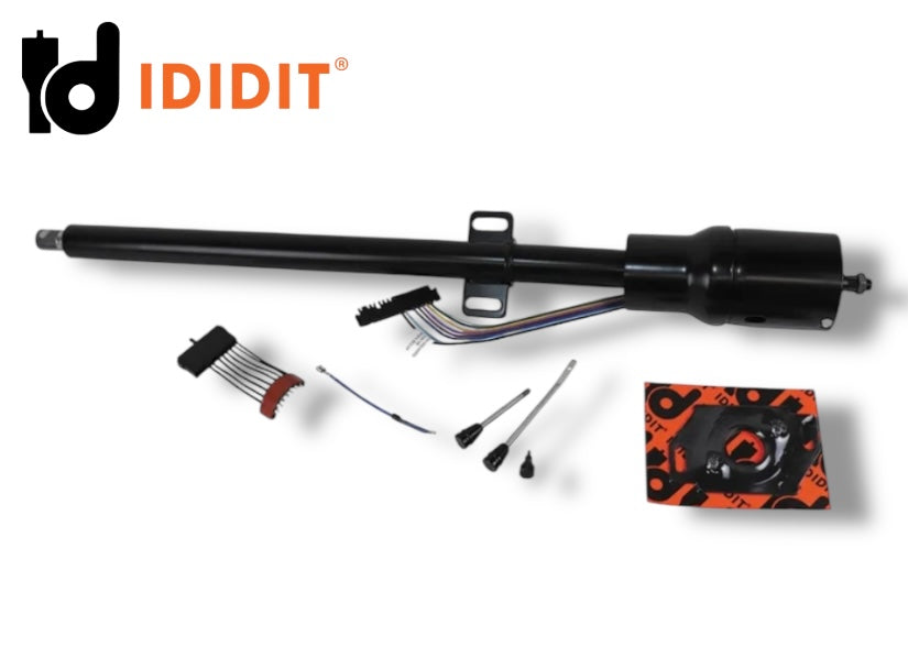 1968 Chevrolet Corvette Ididit Retrofit Floor Shift Steering Column Black Powder Coated 1120700051