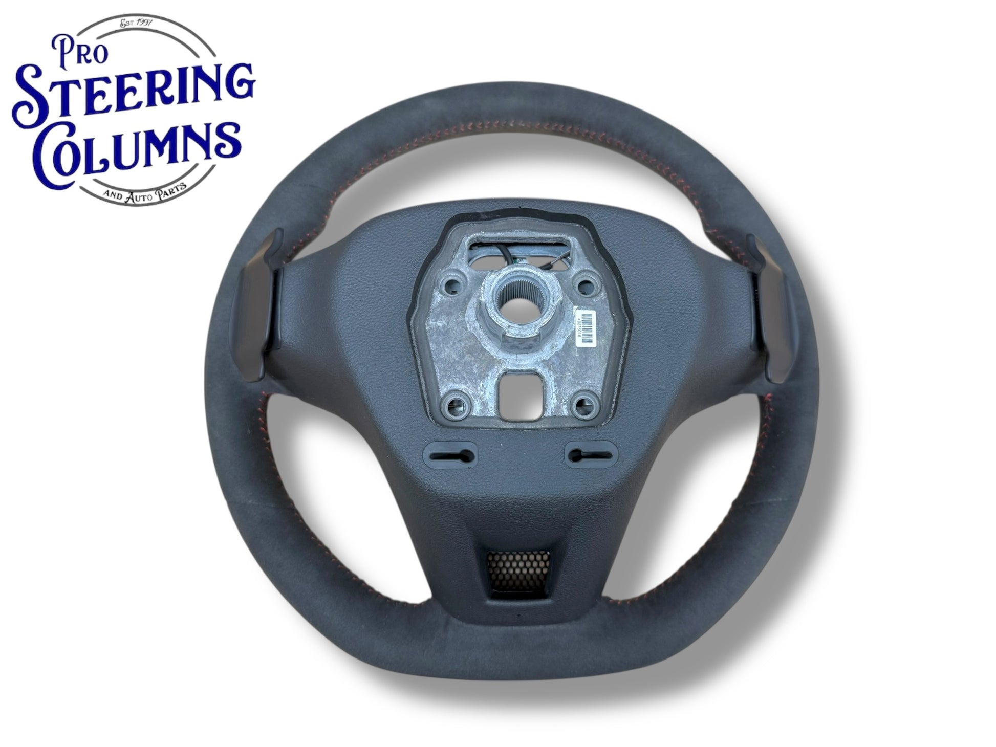 12-15 Chevrolet Camaro Black Suede Steering Wheel Paddle Shift New OEM 22896548