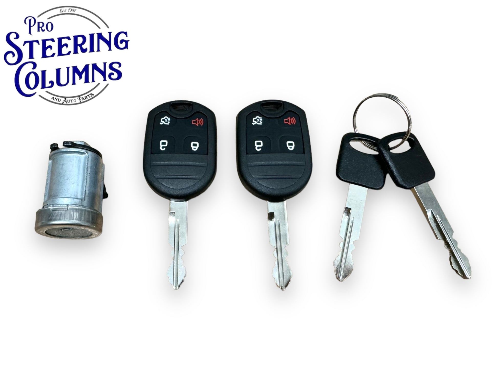 07 & Up Edge Fusion Mustang Navigator Ignition Lock Cylinder Switch With 2 Remote Keys New AU5Z-11582-B