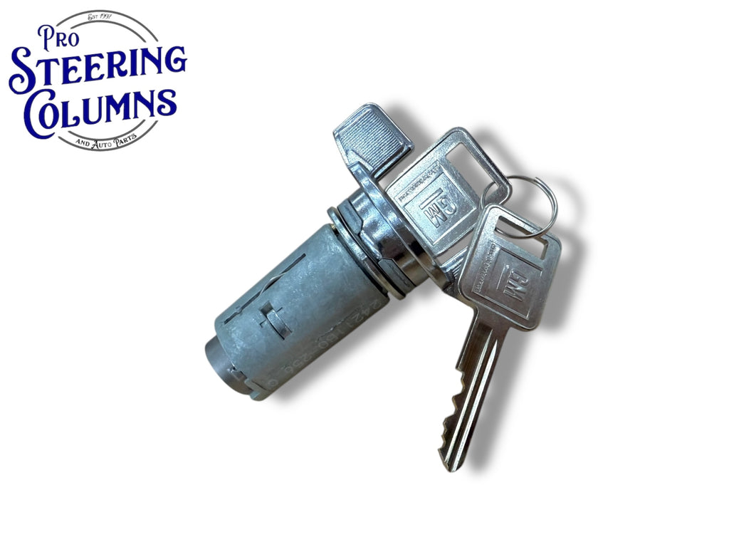 1972 & Up GM Ignition Lock Cylinder Bolt In 2 GM Logo Keys New PN: 12300443 (Aftermarket)