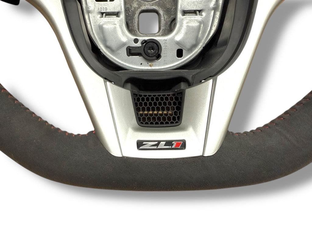 12-15 Chevrolet Camaro Black Suede Steering Wheel Paddle Shift New OEM 22896548
