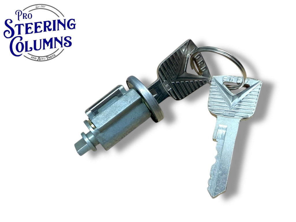 60-77 Ford Lincoln Mercury Ignition Lock Cylinder With 2 Ford OEM Logo Keys New C5OZ-11582-A