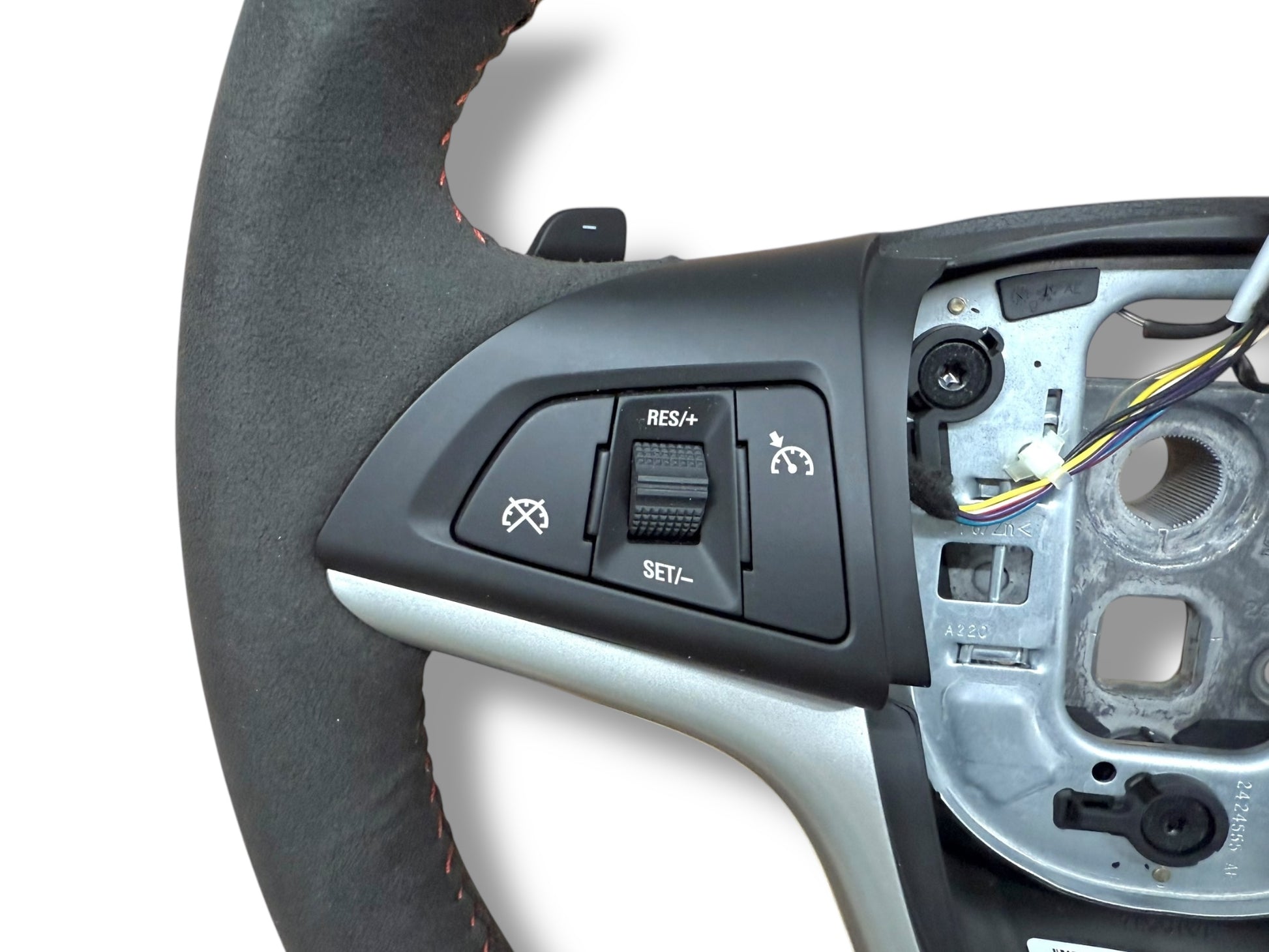 12-15 Chevrolet Camaro Black Suede Steering Wheel Paddle Shift New OEM 22896548