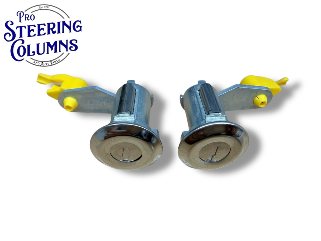 81-93 Ford Mustang Ignition & Door Lock Cylinder Set Chrome New (Keyed Alike)