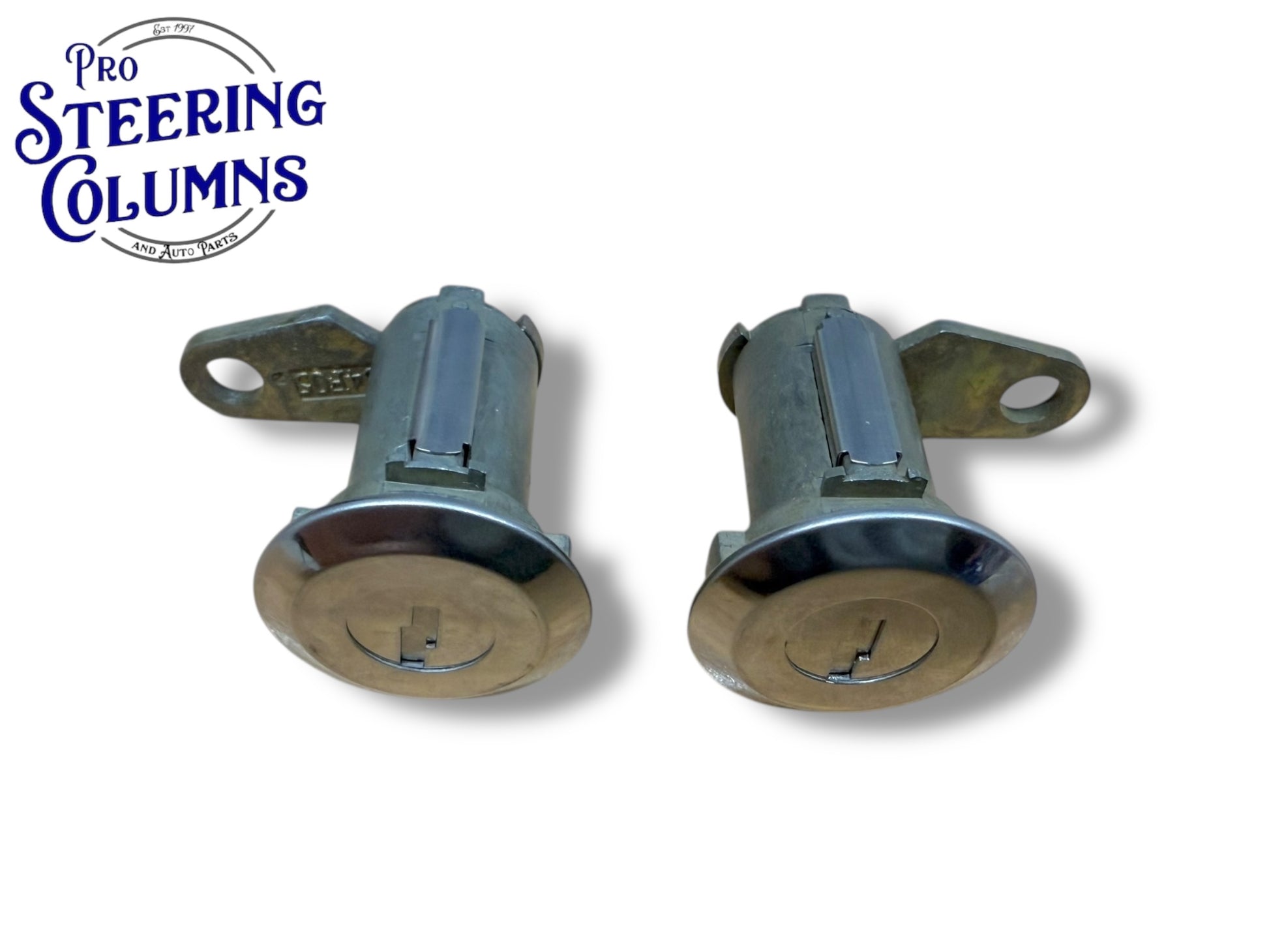 70-73 Mustang Cougar Falcon Ignition & Door Lock Cylinder Set Ford Logo Keys (Keyed Alike)