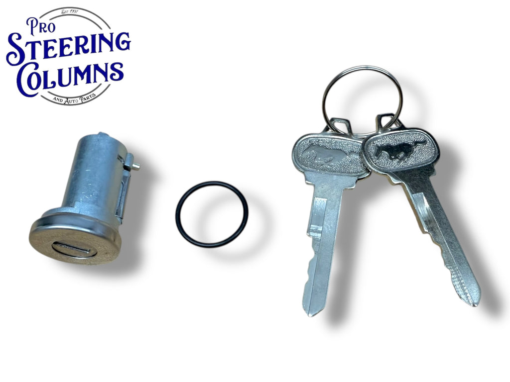 64-66 Ford Mustang Trunk Lock Cylinder With 2 Pony Logo Keys New