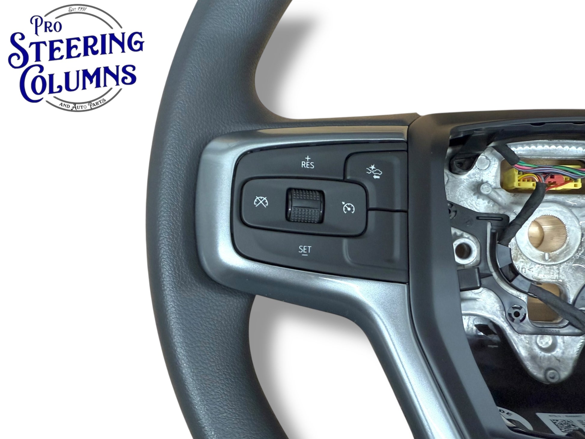 21-23 GM Silverado 1500 2500 3500 Steering Wheel Vinyl Black New OEM 85590466