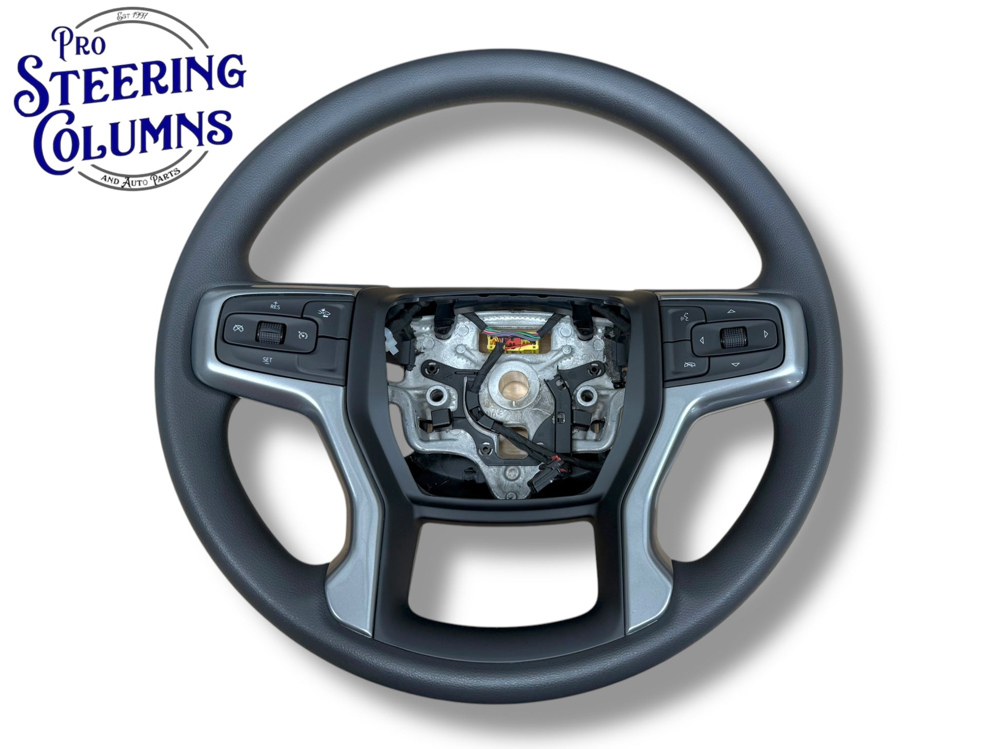21-23 GM Silverado 1500 2500 3500 Steering Wheel Vinyl Black New OEM 85590466