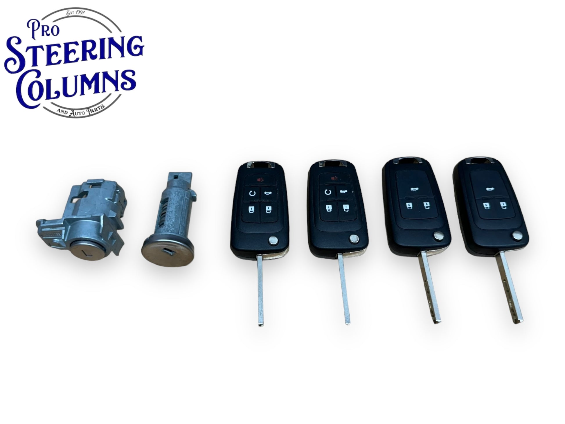 2010-2016 GM Camaro Cruze Ignition & Door Lock Cylinder Set With 4 Remote Keys New