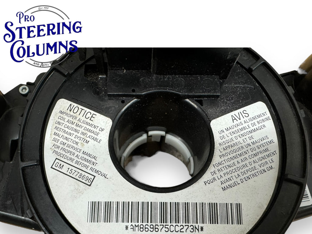 2003-2007 Saturn Ion Turn Signal Wiper Combination Switch With Clock Spring Used OEM 15778696