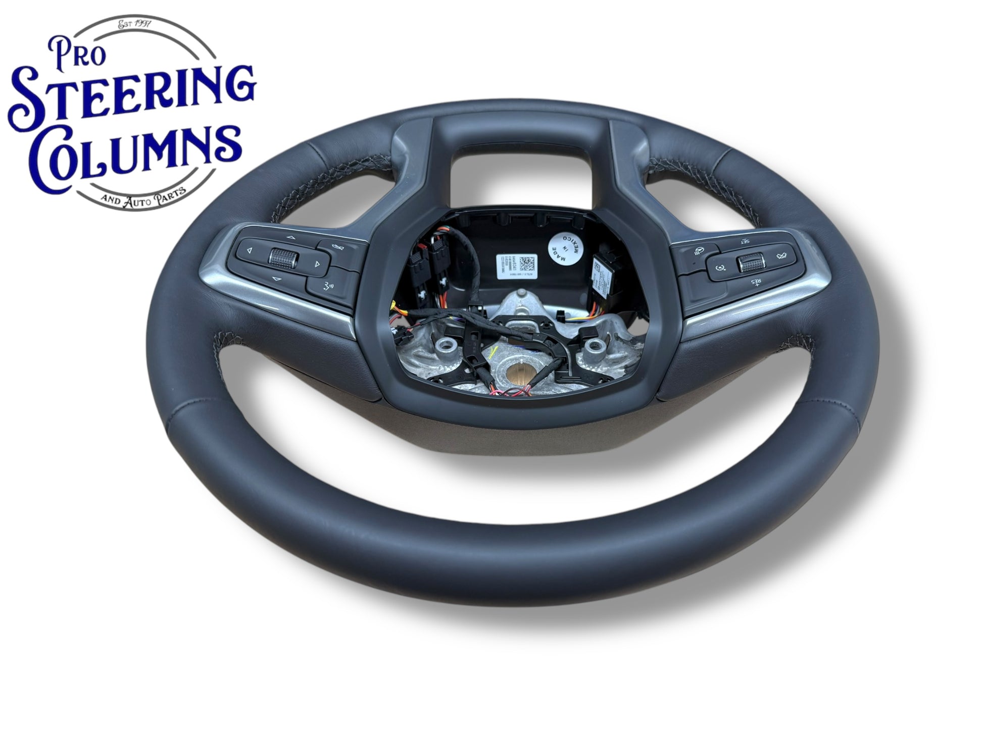 19-23 GM Silverado 1500 Steering Wheel Leather Black With Heat New OEM 84946341