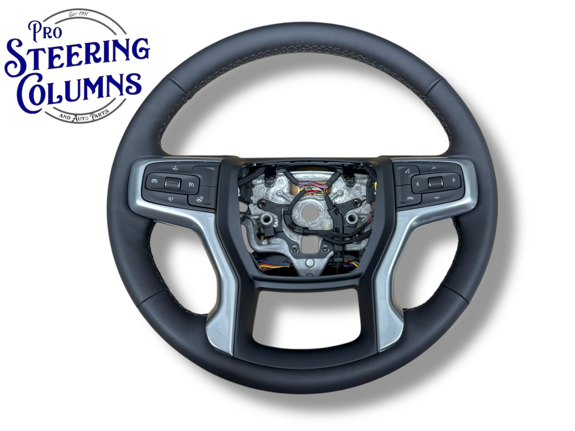 19-23 GM Silverado 1500 Steering Wheel Leather Black With Heat New OEM 84946341