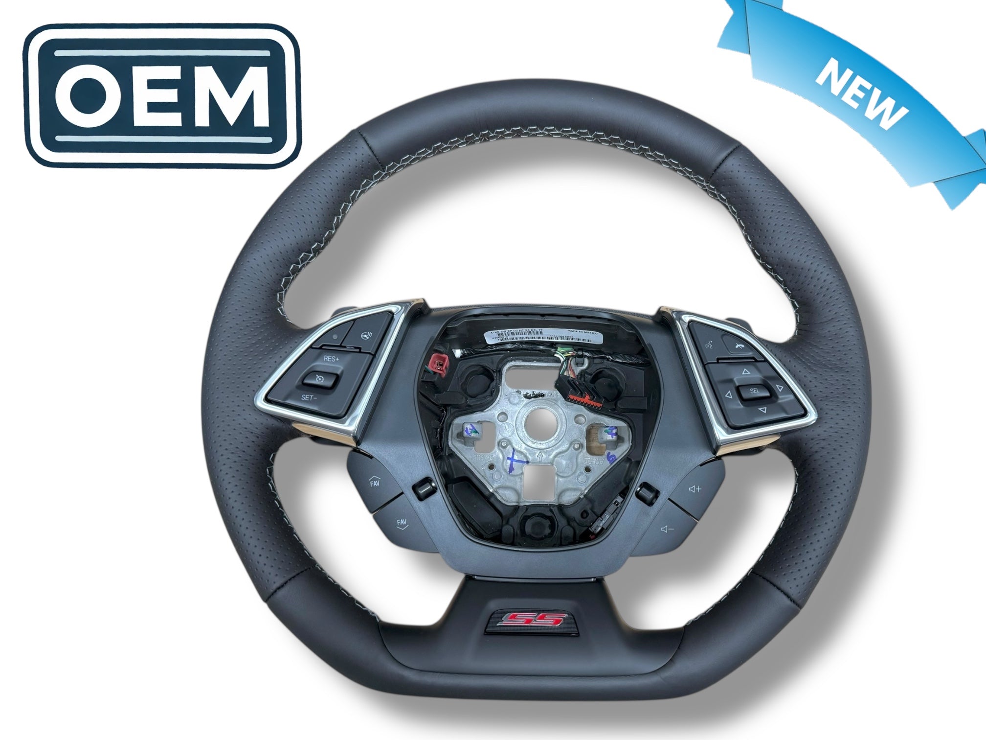 16-23 GM Camaro Black Leather Steering Wheel Paddle Shift New OEM 8786