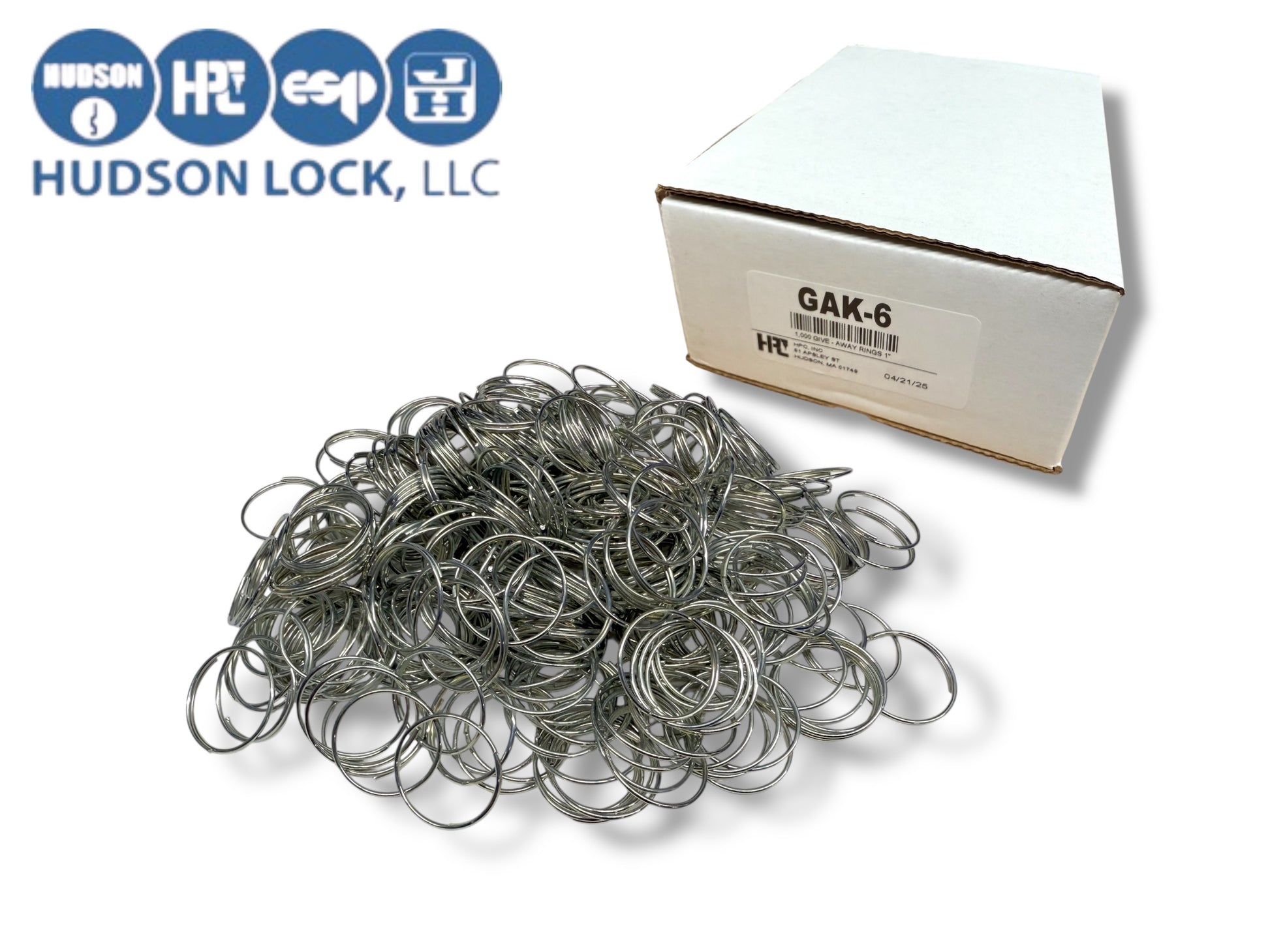 HPC - GAK-6 - Give-Away Key Rings - 1" - Case of 1000
