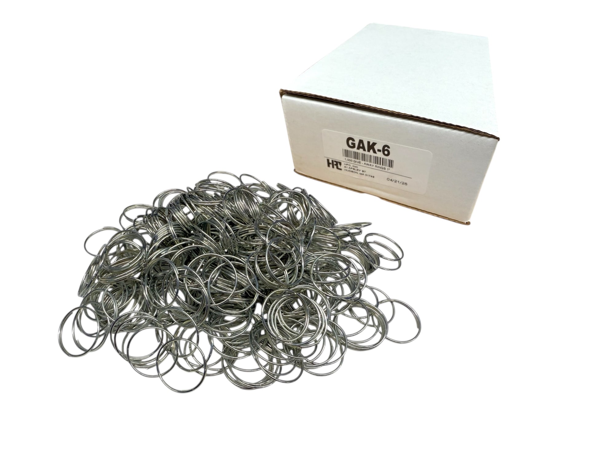 HPC - GAK-6 - Give-Away Key Rings - 1" - Case of 1000