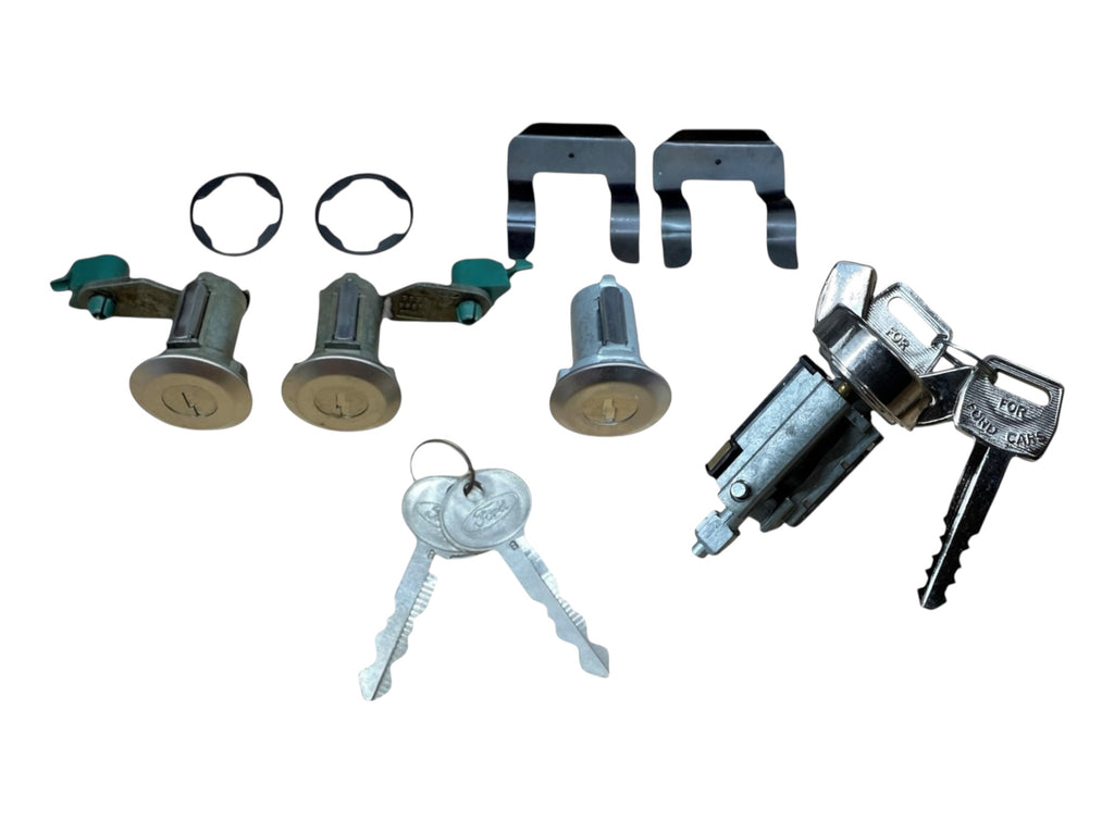 80-91 Ford Bronco Ignition Door & Electric Tailgate Lock Cylinder Set New